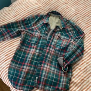 Lined plaid shaket